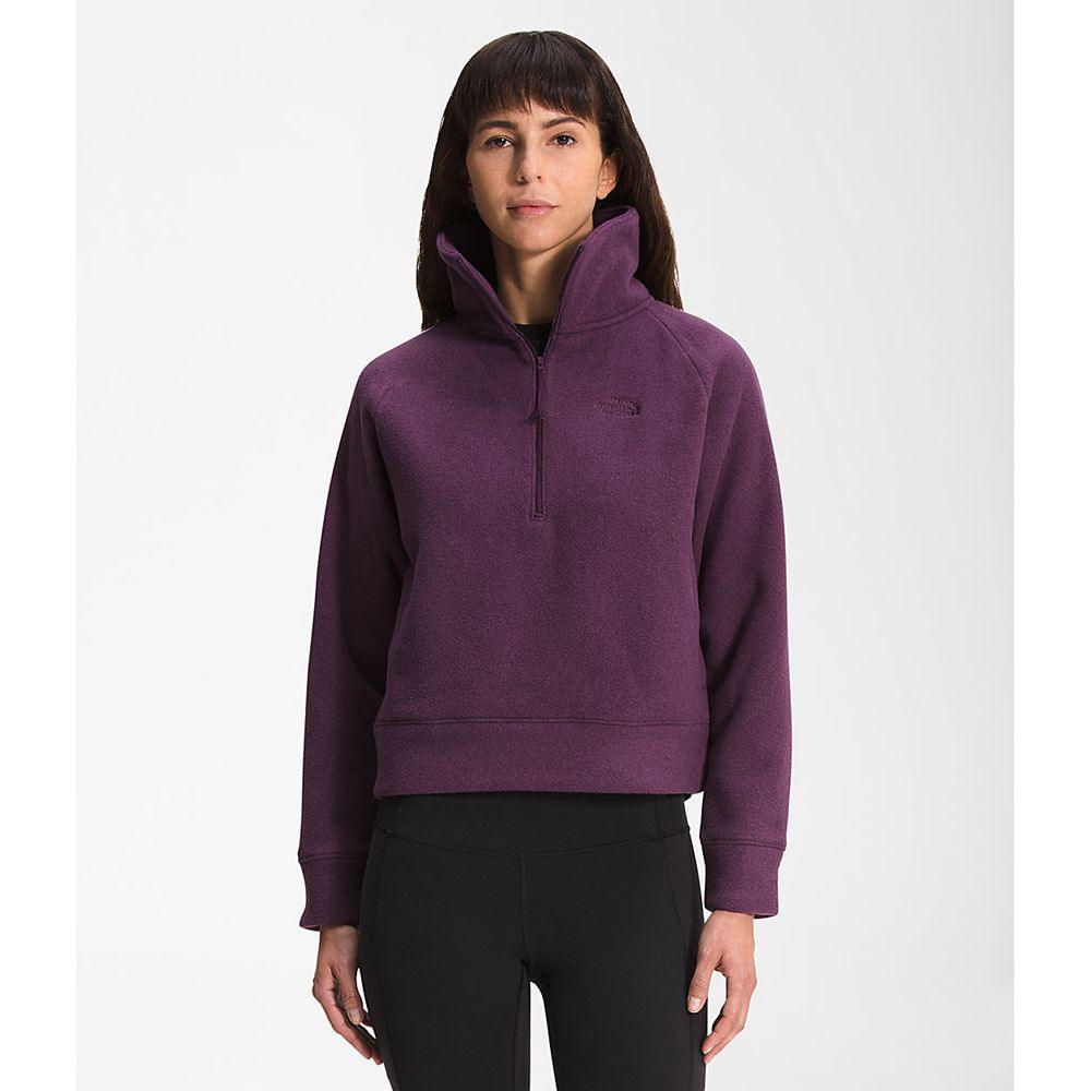 The North Face City Standard Micro-Fleece ¼ Zip Γυναικεια Μπουφάν Softshell - Μπορντο / Μαυρα (FEPI4
